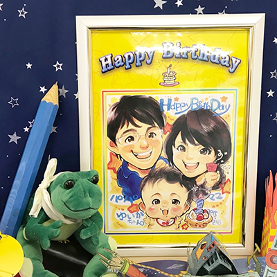 記念日・誕生日　東京カワイイ似顔絵サンプル
